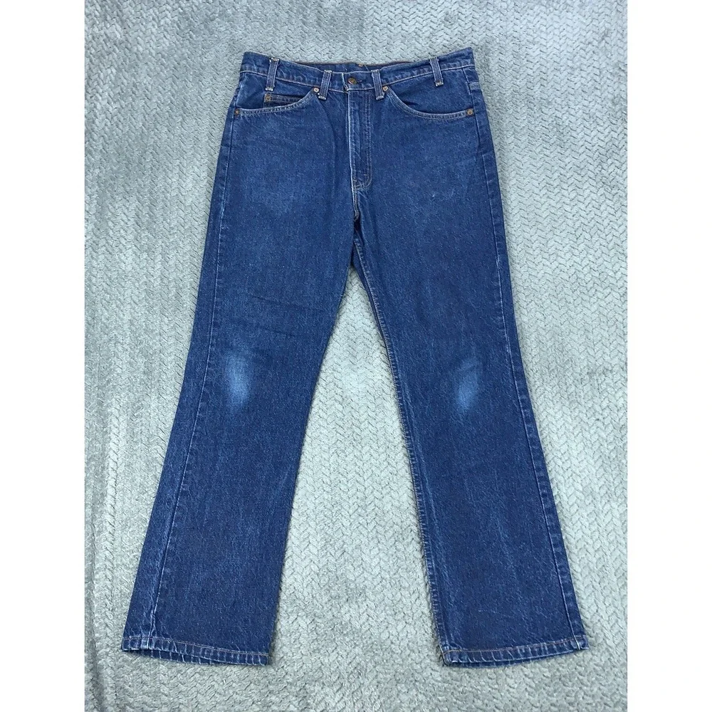 Levi's 517 Jeans Mens 34x30 Bootcut Orange Tab USA Made Vintage Denim 80's Faded